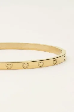 My Jewellery Bracelet Jonc Avec Cœurs Gravés Best
