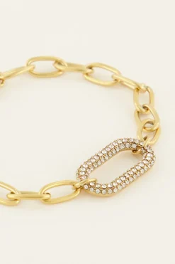 My Jewellery Bracelet Maille à Breloque Strass Discount