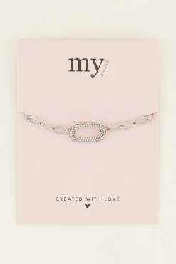 My Jewellery Bracelet Maille à Breloque Strass Discount