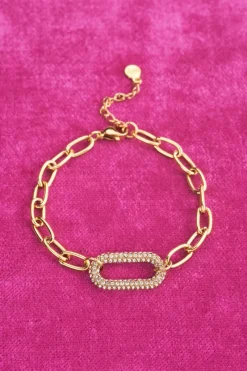 My Jewellery Bracelet Maille à Breloque Strass Discount