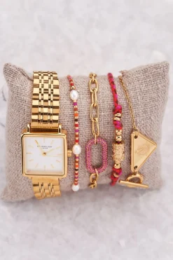 My Jewellery Bracelet Maille à Pendentif En Strass Rose Hot