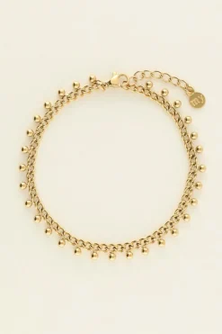 My Jewellery Bracelet Maille Gourmette Avec Billes Outlet