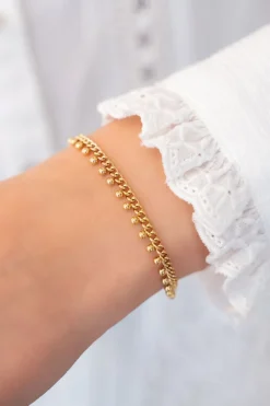 My Jewellery Bracelet Maille Gourmette Avec Billes Outlet