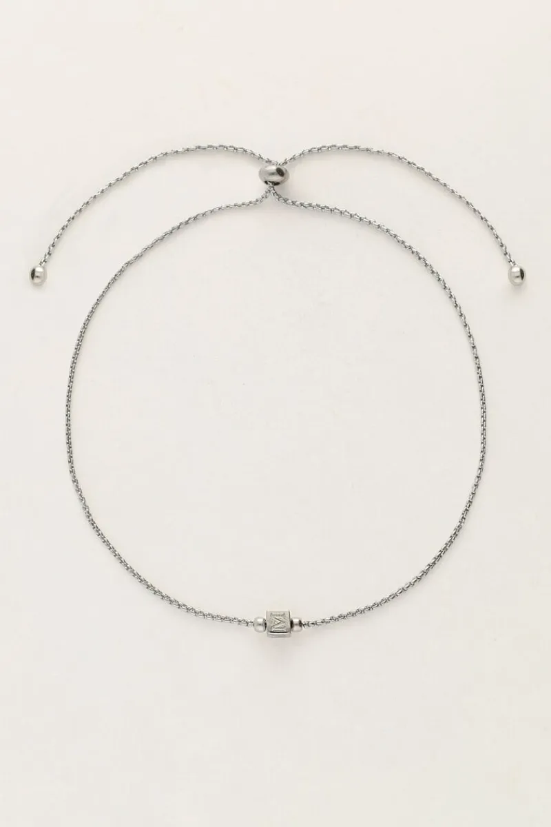 My Jewellery Bracelet Minimaliste Avec Cube Initiale New