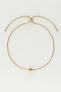 My Jewellery Bracelet Minimaliste Avec Cube Initiale New