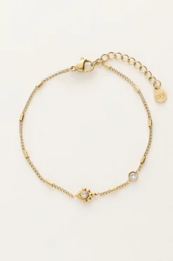 My Jewellery Bracelet Minimaliste Avec Tubes Et Strass Clearance