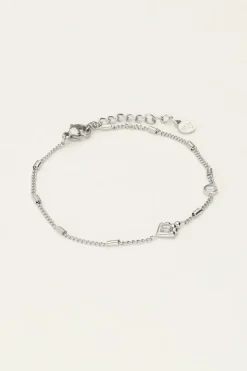 My Jewellery Bracelet Minimaliste Avec Tubes Et Strass Clearance