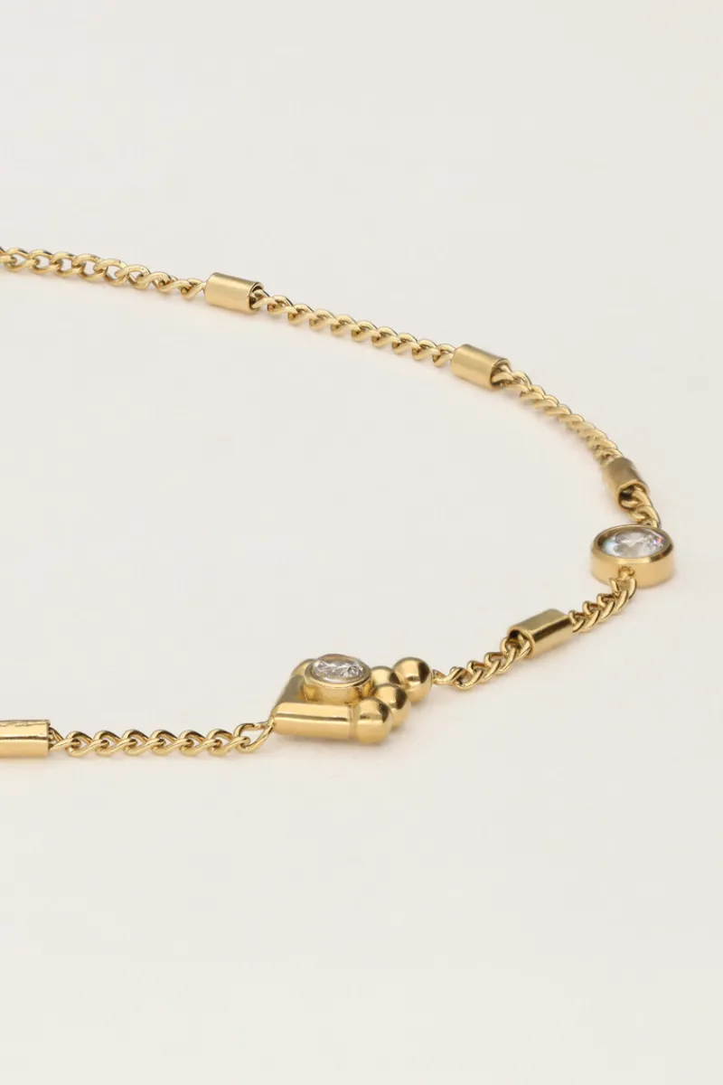 My Jewellery Bracelet Minimaliste Avec Tubes Et Strass Clearance