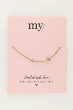 My Jewellery Bracelet Minimaliste Avec Tubes Et Strass Clearance
