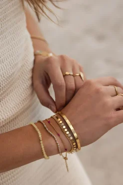 My Jewellery Bracelet Océan Avec Petites Perles Vert Citron New