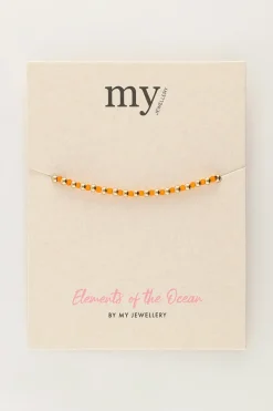 My Jewellery Bracelet Océan élastique Avec Perles Orange Clearance