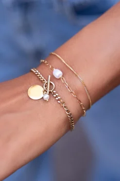 My Jewellery Bracelet Pendentif Perle & Médaillon Clearance