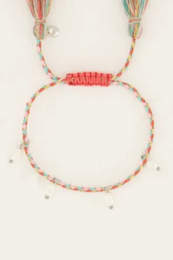 My Jewellery Bracelet Souvenir Tressé Multicolore Avec Perles Hot