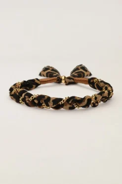 My Jewellery Bracelet Tressé Avec Imprimé Léopard New