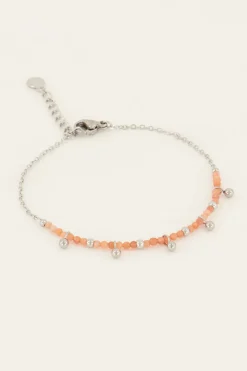 My Jewellery Bracelet Vintage Avec Perles Et Billes Oranges Online