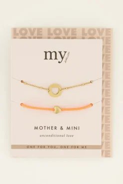 My Jewellery Bracelets Duo Mère-enfant Orange Fashion