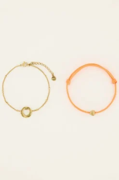 My Jewellery Bracelets Duo Mère-enfant Orange Fashion