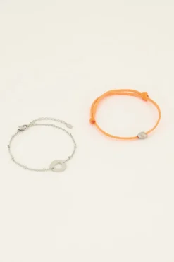 My Jewellery Bracelets Duo Mère-enfant Orange Fashion