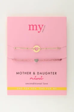 My Jewellery Bracelets Duo Mère-fille Rose Fashion