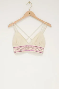 My Jewellery Bralette En Lin Beige Avec Coquillages Hot