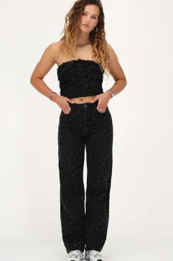 My Jewellery Bustier Avec Roses Noir Clearance
