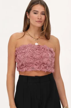 My Jewellery Bustier Rose Avec Roses Rose/Vieux rose/Rose clair Best