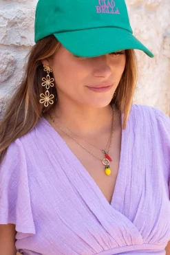 My Jewellery Cache-coeur Lilas Effet Lin Discount