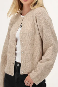 My Jewellery Cardigan Beige Avec Boutons Marron/Beige Sale