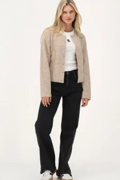 My Jewellery Cardigan Beige Avec Boutons Marron/Beige Sale