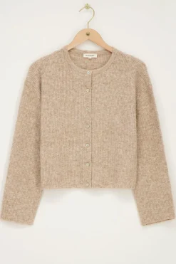 My Jewellery Cardigan Beige Avec Boutons Marron/Beige Sale