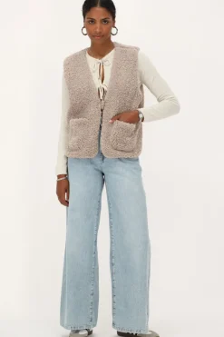 My Jewellery Cardigan Beige Avec Nœuds Blanc/Crème/Beige New