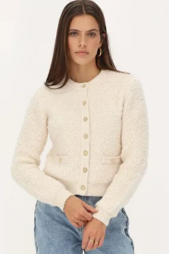 My Jewellery Cardigan Crème Avec Boutons Best