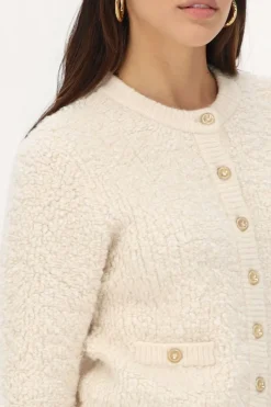 My Jewellery Cardigan Crème Avec Boutons Best
