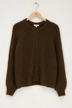 My Jewellery Cardigan En Maille épaisse Marron Avec Boutons Sale