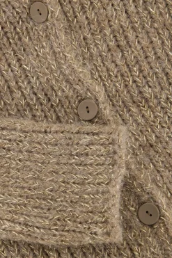 My Jewellery Cardigan En Maille épaisse Avec Lurex Beige New