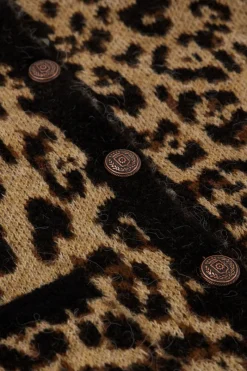 My Jewellery Cardigan Imprimé Léopard Avec Boutons Dorés Fashion
