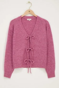 My Jewellery Cardigan Rose Avec Nœuds Rose/Vieux rose Best