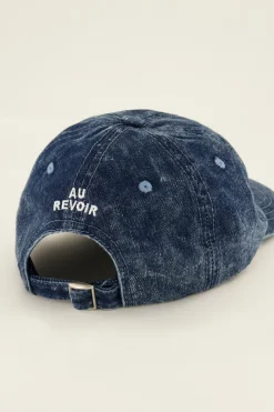 My Jewellery Casquette Bleue Foncée Denim “Au Revoir" Best