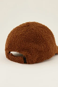 My Jewellery Casquette Marron En Tissu Peluche L'amour New