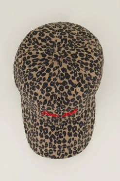 My Jewellery Casquette Marron Paris étoile Avec Imprimé Léopard Clearance