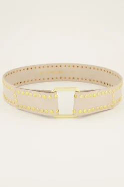 My Jewellery Ceinture Avec Clous Dorés Beige Outlet