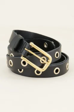 My Jewellery Ceinture En Cuir Avec œillets Dorés Sale
