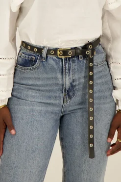 My Jewellery Ceinture En Cuir Avec œillets Dorés Sale
