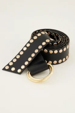 My Jewellery Ceinture Large Avec Clous Dorés Doré/Noir Online