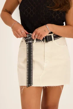 My Jewellery Ceinture Large Avec Clous Argentés Noir Outlet