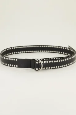 My Jewellery Ceinture Large Avec Clous Argentés Noir Outlet