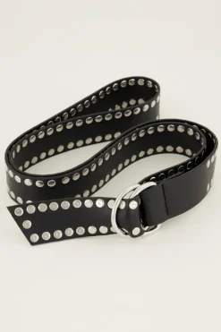 My Jewellery Ceinture Large Avec Clous Argentés Noir Outlet