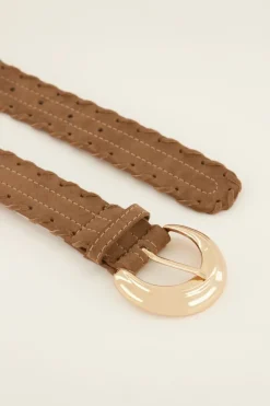 My Jewellery Ceinture Tressée En Simili Cuir Marron Online