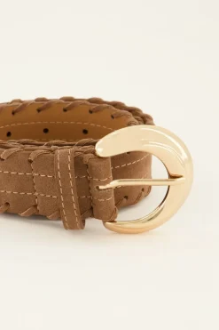 My Jewellery Ceinture Tressée En Simili Cuir Marron Online