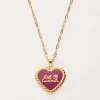 My Jewellery Chaîne à Maillons Art Avec Cœur Vintage Fuchsia Sale